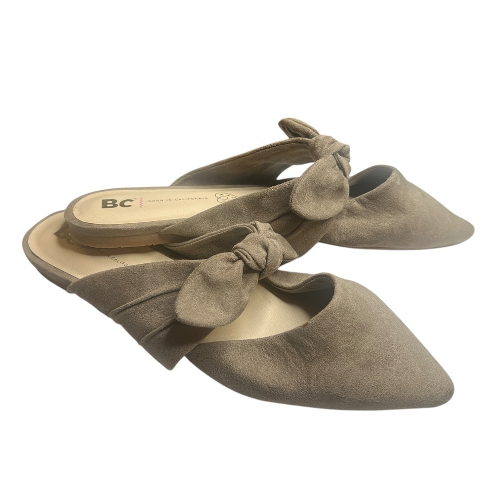 BC Velour Tan Mules